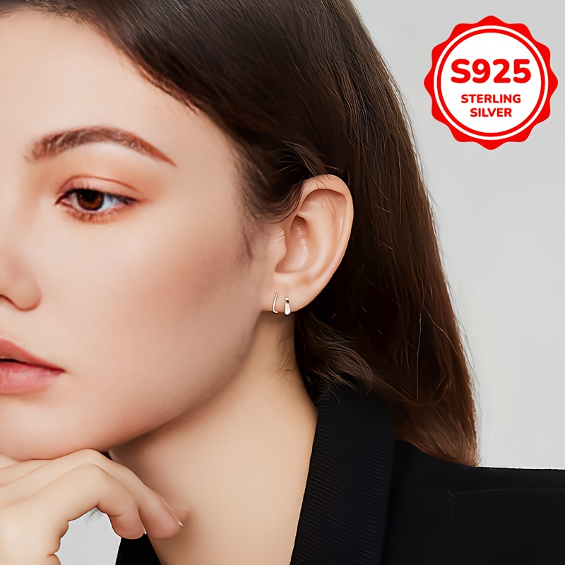 S925 Sterling Silver Spiral Earrings Hypoallergenic